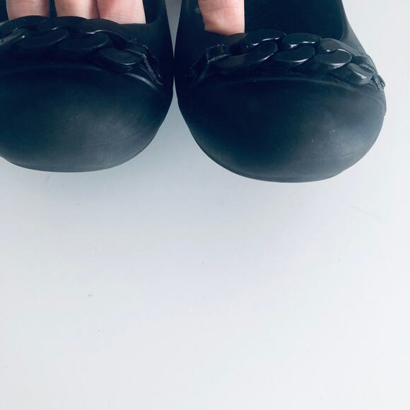 Crocs 'Gianna' Women's 7 Chain Link Black Ballet Comfort Flat Walking Dressy - Picture 9 of 11